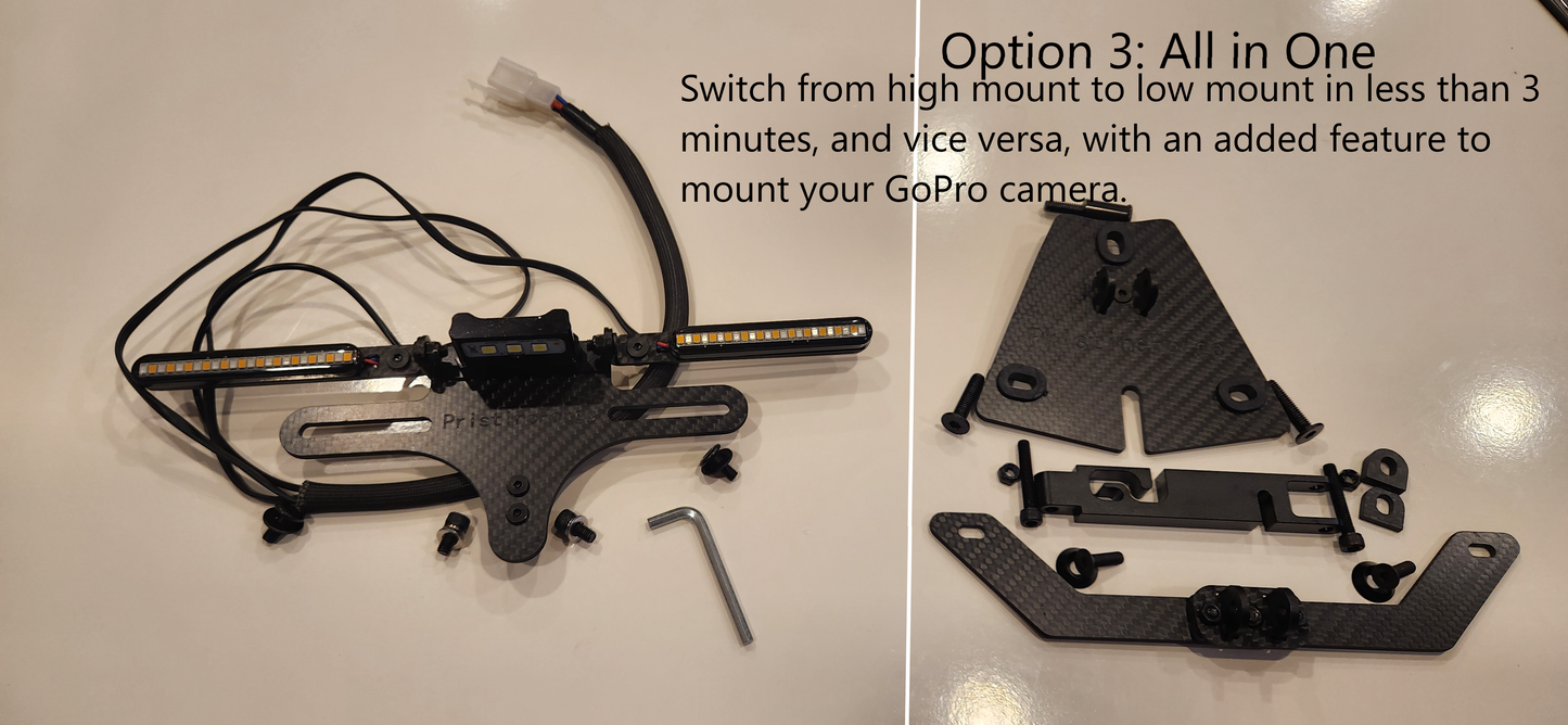 Adjustable Carbon Fiber Fender Eliminator for Aprilia RS 660 /Tuono 660